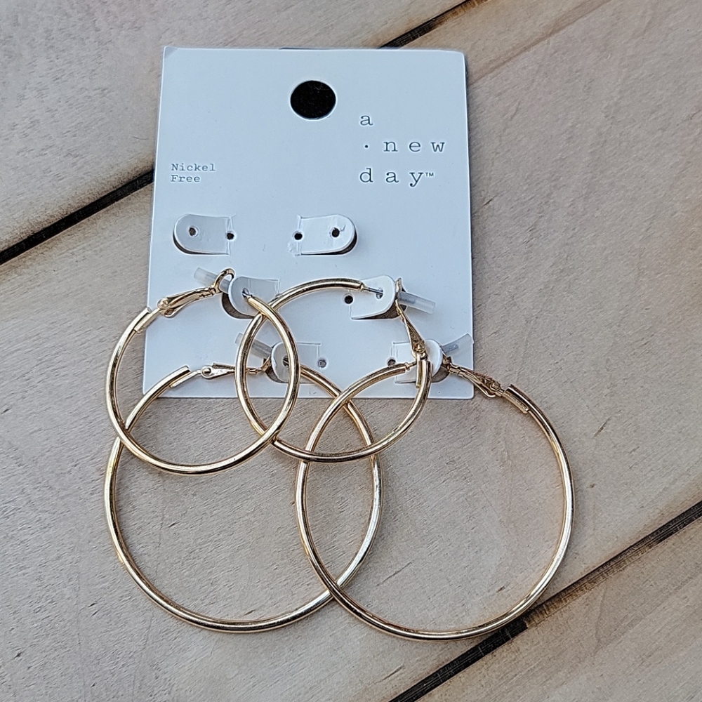 Hoop Earring Set 2ct - A New Day